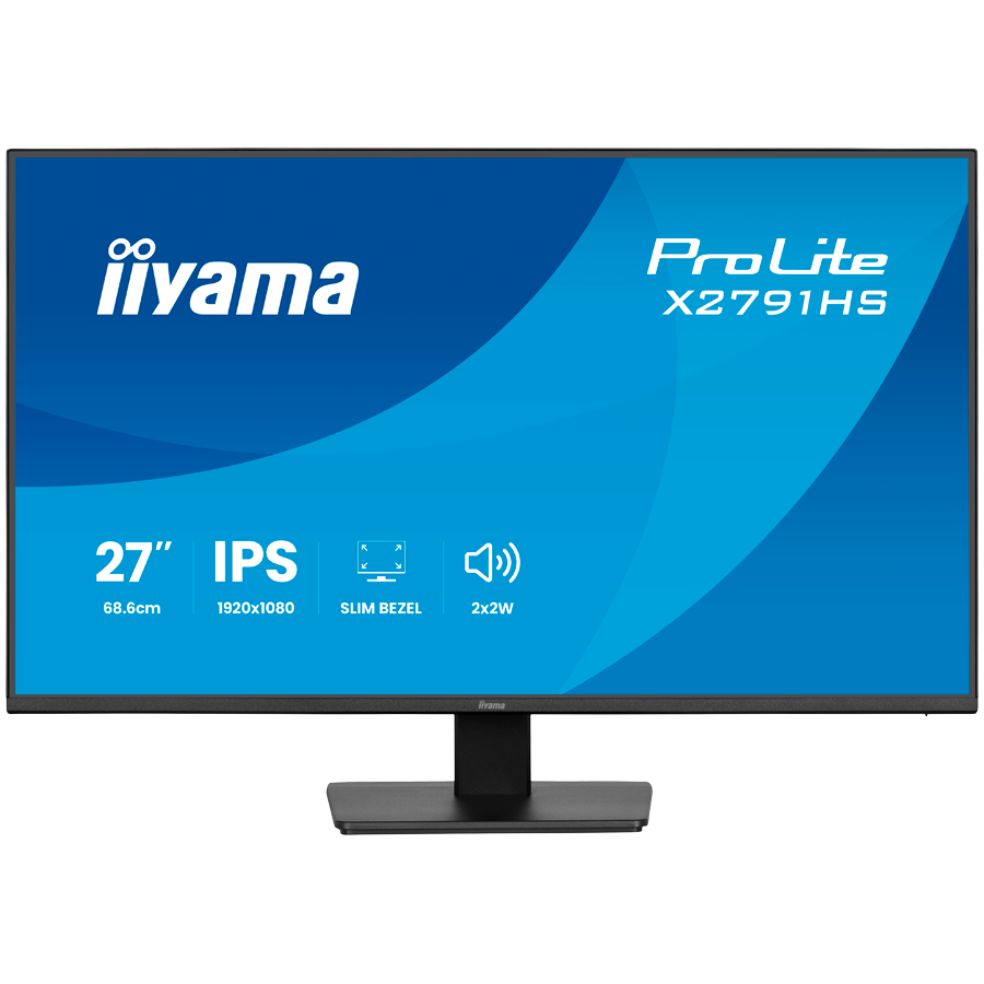 IIYAMA Monitor LED X2791HS-B1 27" IPS panel 1920x1080 120Hz 1ms MPRT 350cdm2 1500 1 Speakers HDMI DisplayPort