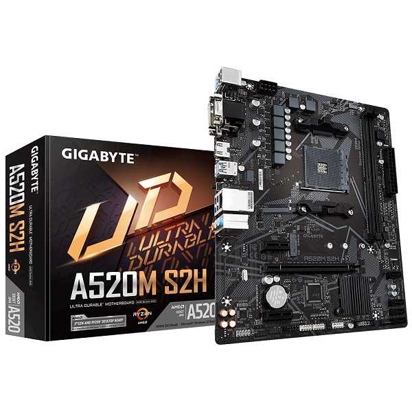 Gigabyte GA-A520M-S2H,AM4,S3, U3, mATX, GAA52MS2H-00-G