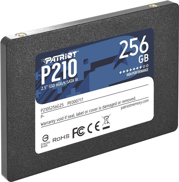 Patriot SSD P210 R530/W400, 256GB, 7mm, 2.5", P210S256G25