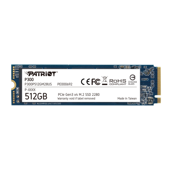 Patriot SSD P300 R1700/W1200, 512GB, M.2 NVMe, P300P512GM28