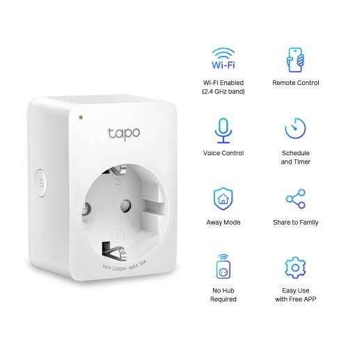 TP-Link Tapo P100 Mini Smart Wi-Fi Alexa  Google, Tapo P100