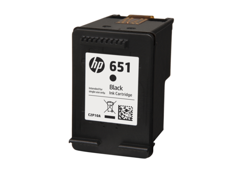 HP 651 Black Ink Cartridge, C2P10AE