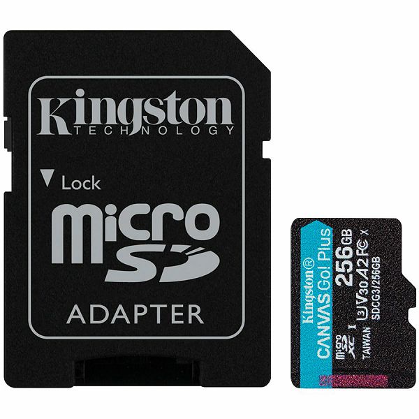 Kingston microSDXC, Select plus Go,R170/W90, 256GB, SDCG3/256GB