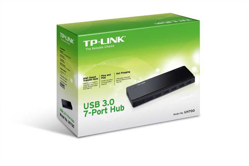 TP-Link UH700, 7-ports USB 3.0 hub, UH700