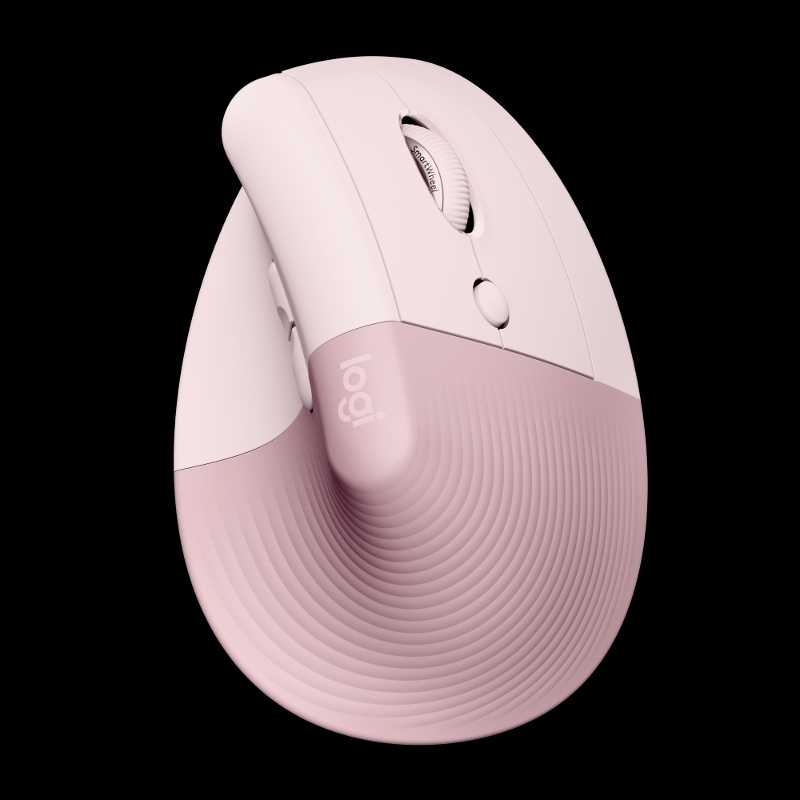 Logitech Lift, ergonomski miš, rozi, 910-006478