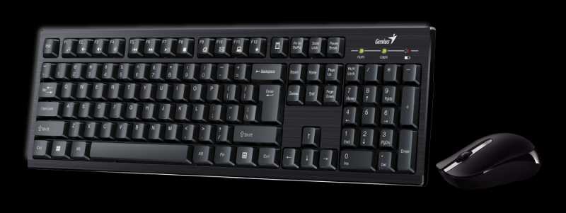 Genius KM-8101, bežična tipkovnica i miš, crna, 31340014406