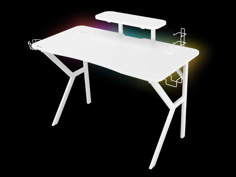 Genesis Holm 320 RGB, gaming stol, bijeli, NDS-1802