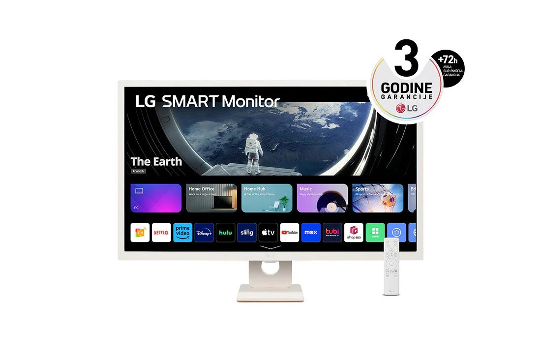 LG 32SR50F-W, 32" Smart monitor, 2xHDMI, zvuč., 32SR50F-W.AEU