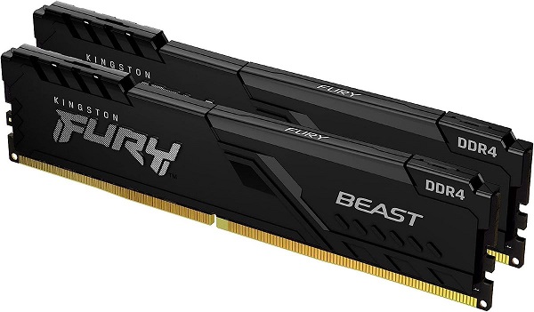 Kingston DDR4 32GB, 3200MHz, (2x16GB), FURY Beast, KF432C16BBK2/32