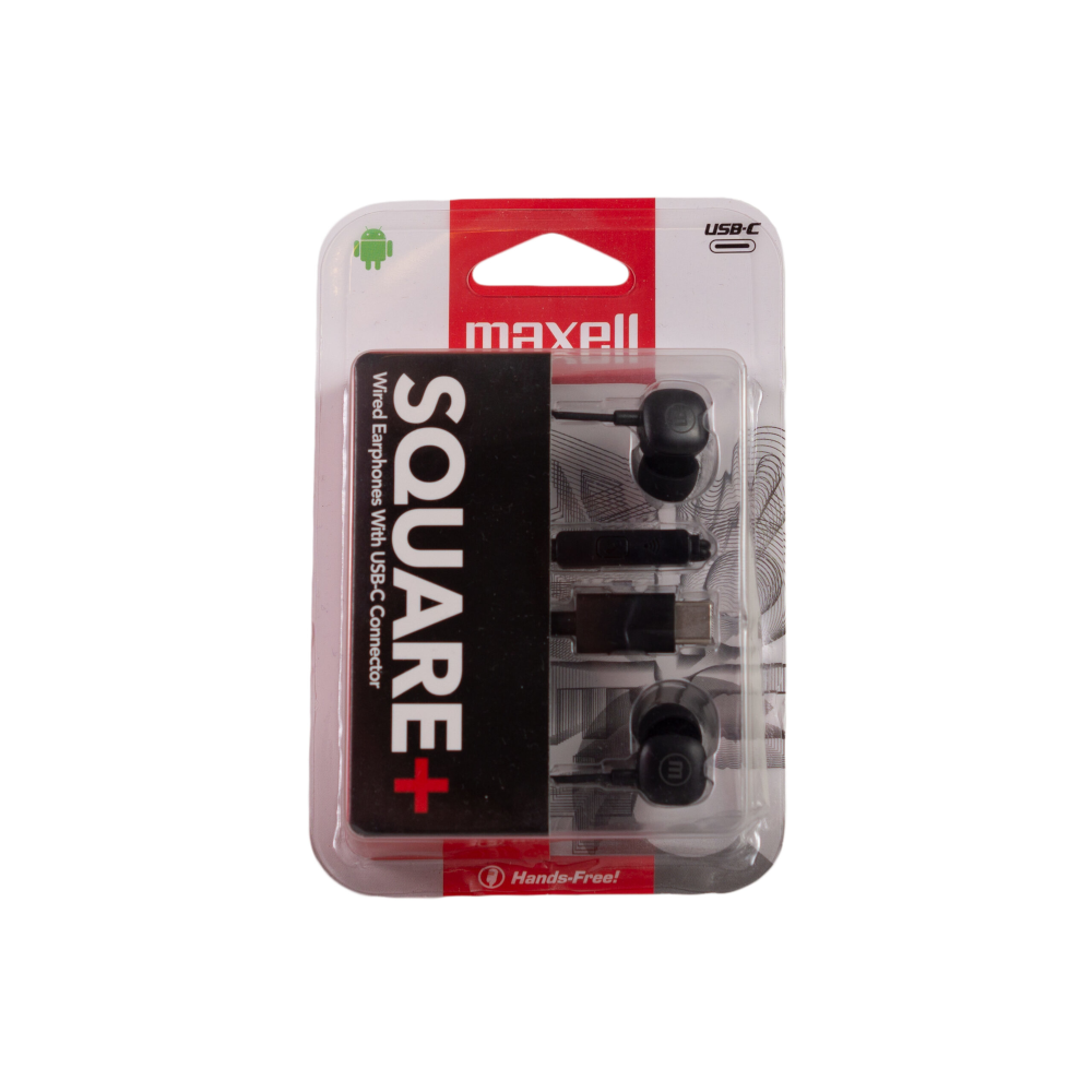 Maxell SQUARE+ USB-C slušalice, crne, 348566