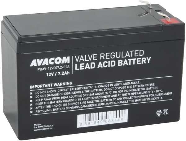 Avacom UPS baterija 12V 7,2Ah, F2, PBAV-12V007,2-F2A
