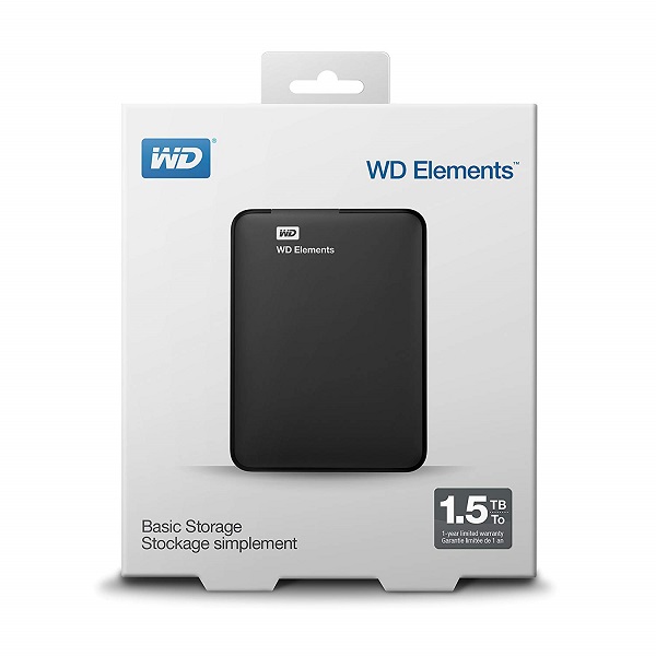 WD Elements 1.5TB Portable 2,5", USB 3.0, WDBU6Y0015BBK