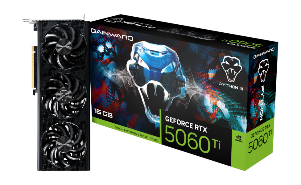 Gainward RTX 5060Ti Python III V1 16GB GDDR7, NE7506T019T1-GB2061R