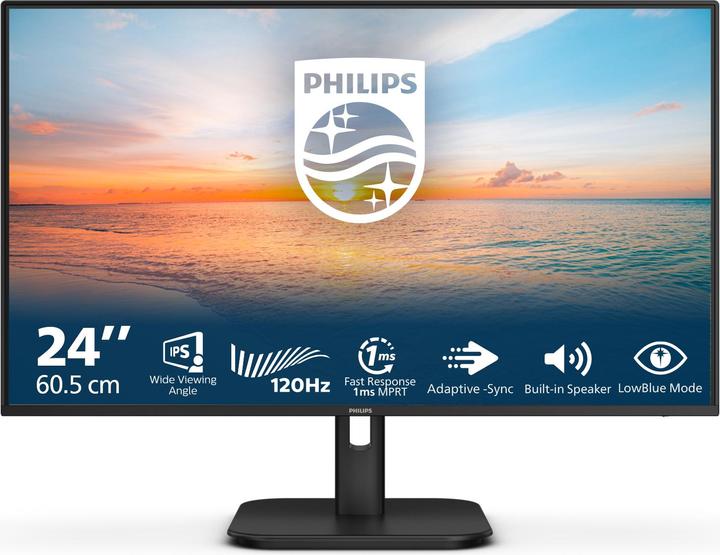 Philips 23,8" 24E1N1200A, VGA, HDMI, DP, 120Hz, zv, 24E1N1200A/00