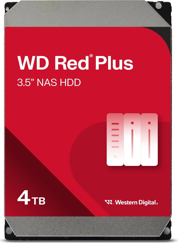 WD Red Plus 4TB, 3,5", 128MB, 5400 rpm NAS, WD40EFZZ