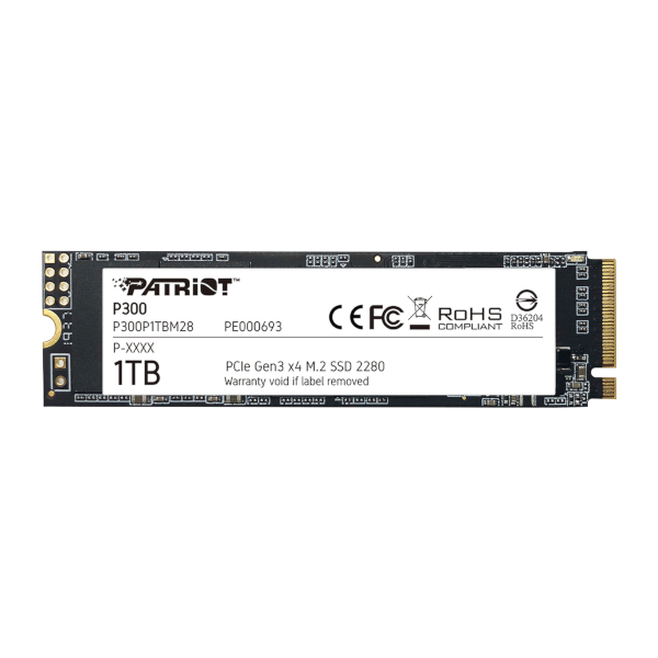 Patriot SSD P300 R2100/W1650, 1TB, M.2 NVMe, P300P1TBM28