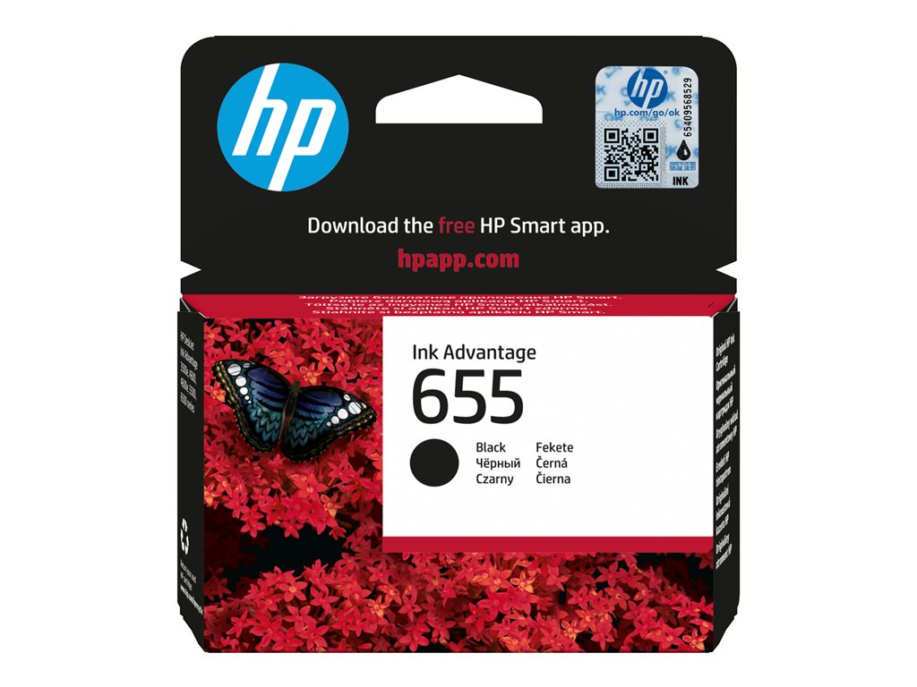HP 655 Black Ink Cartridge, CZ109AE