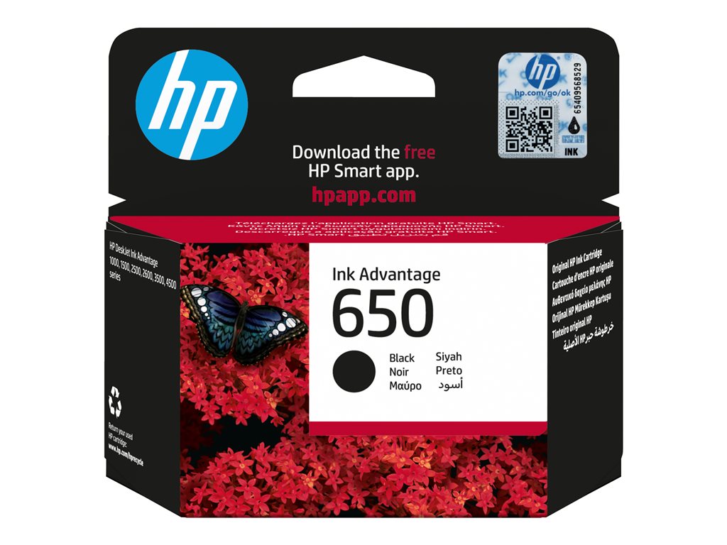 HP 650 Black Ink Cartridge, CZ101AE