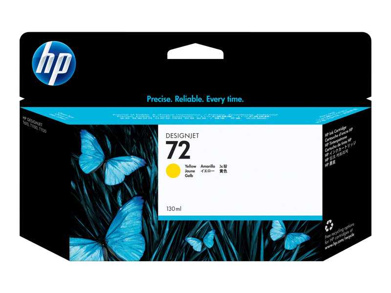 HP 72 130 ml Yellow Ink, C9373A