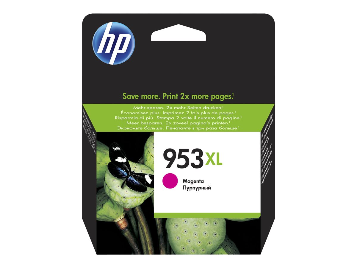 HP 953XL High Yield Magenta Original Ink Cartridge, F6U17AE