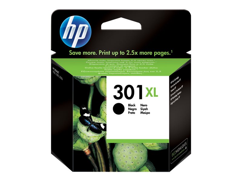 HP 301XL Black Ink Cartridge, CH563EE