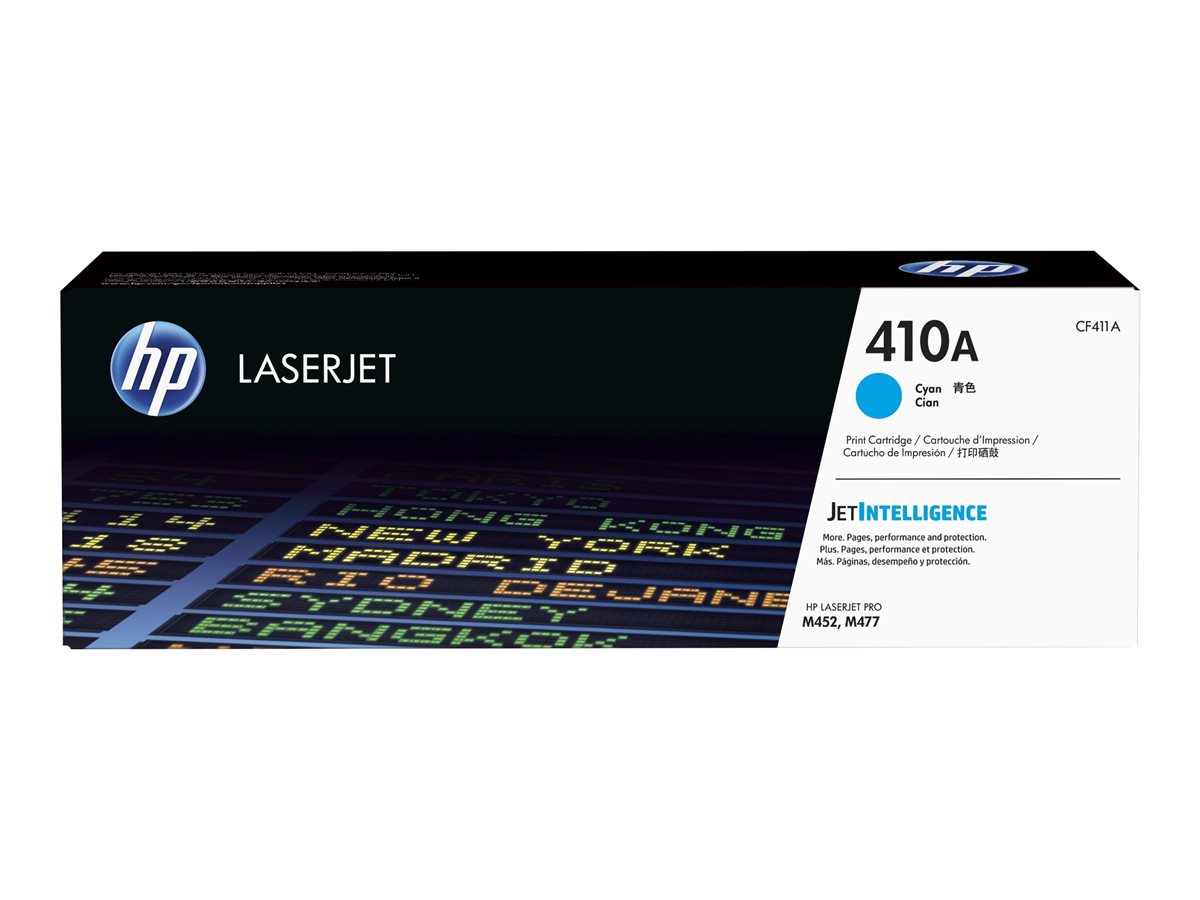 HP 410A Cyan Original LaserJet Toner Cartridge, CF411A