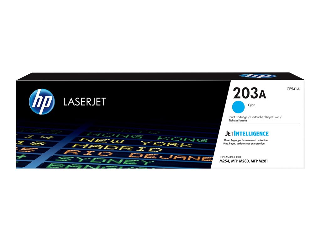 HP 203A Cyan Original LaserJet Toner Cartridge , CF541A