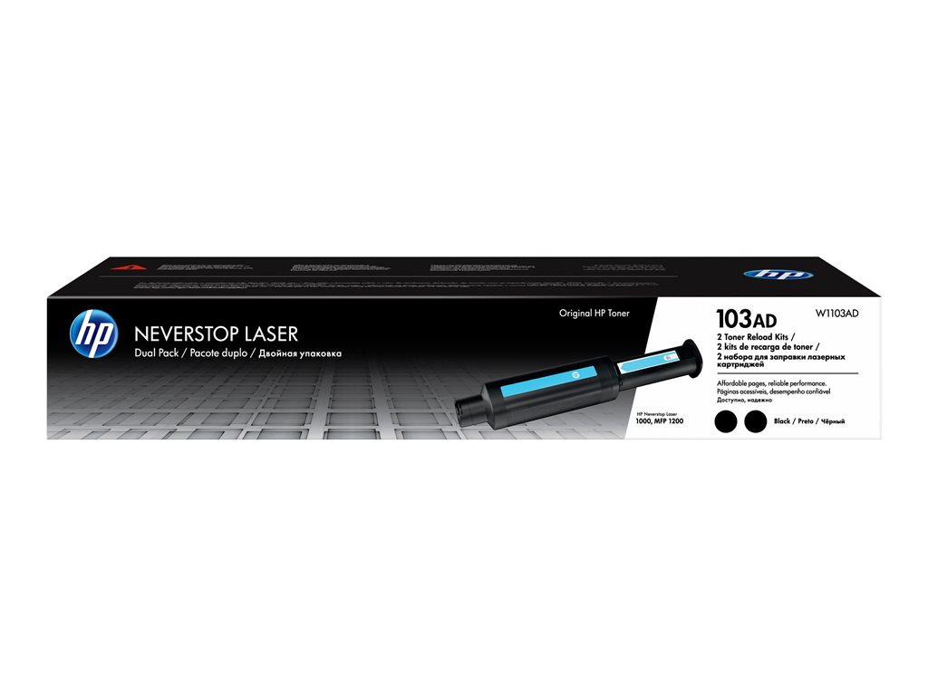 HP 103AD Toner Reload Kit 2-Pack, W1103AD