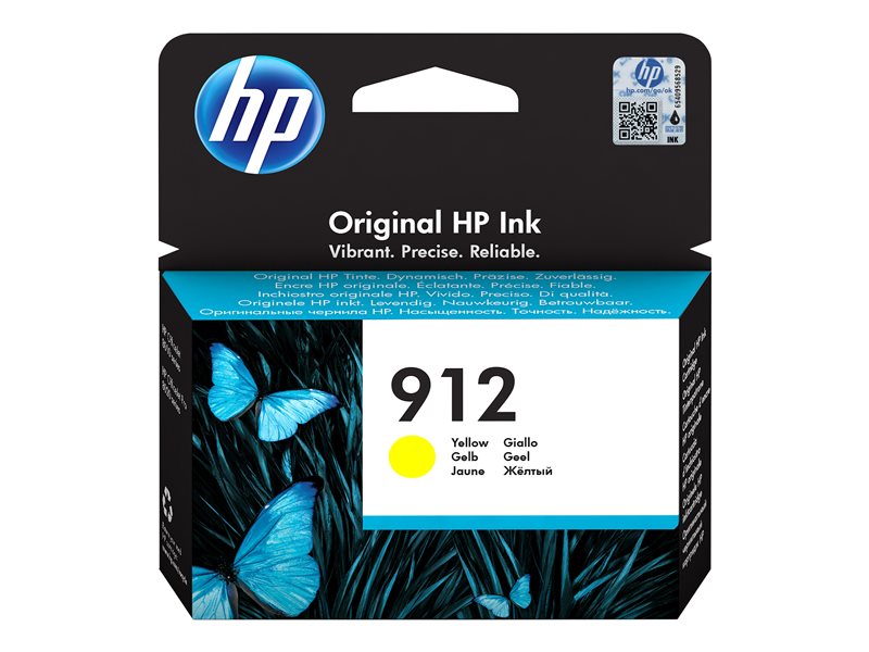 HP 912 Yellow Ink Cartridge, 3YL79AE