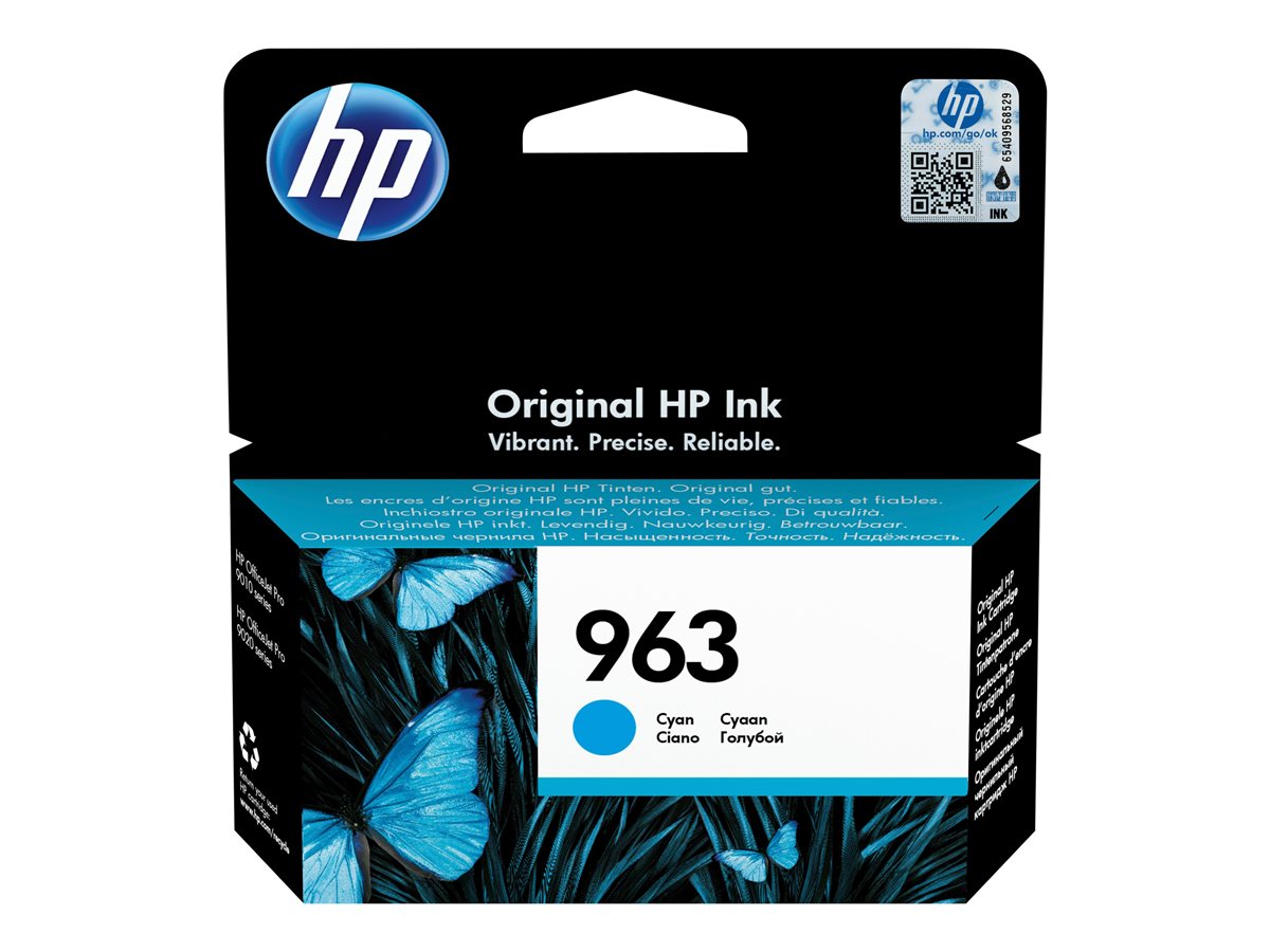 HP 963 Cyan Original Ink Cartridge, 3JA23AE#BGX