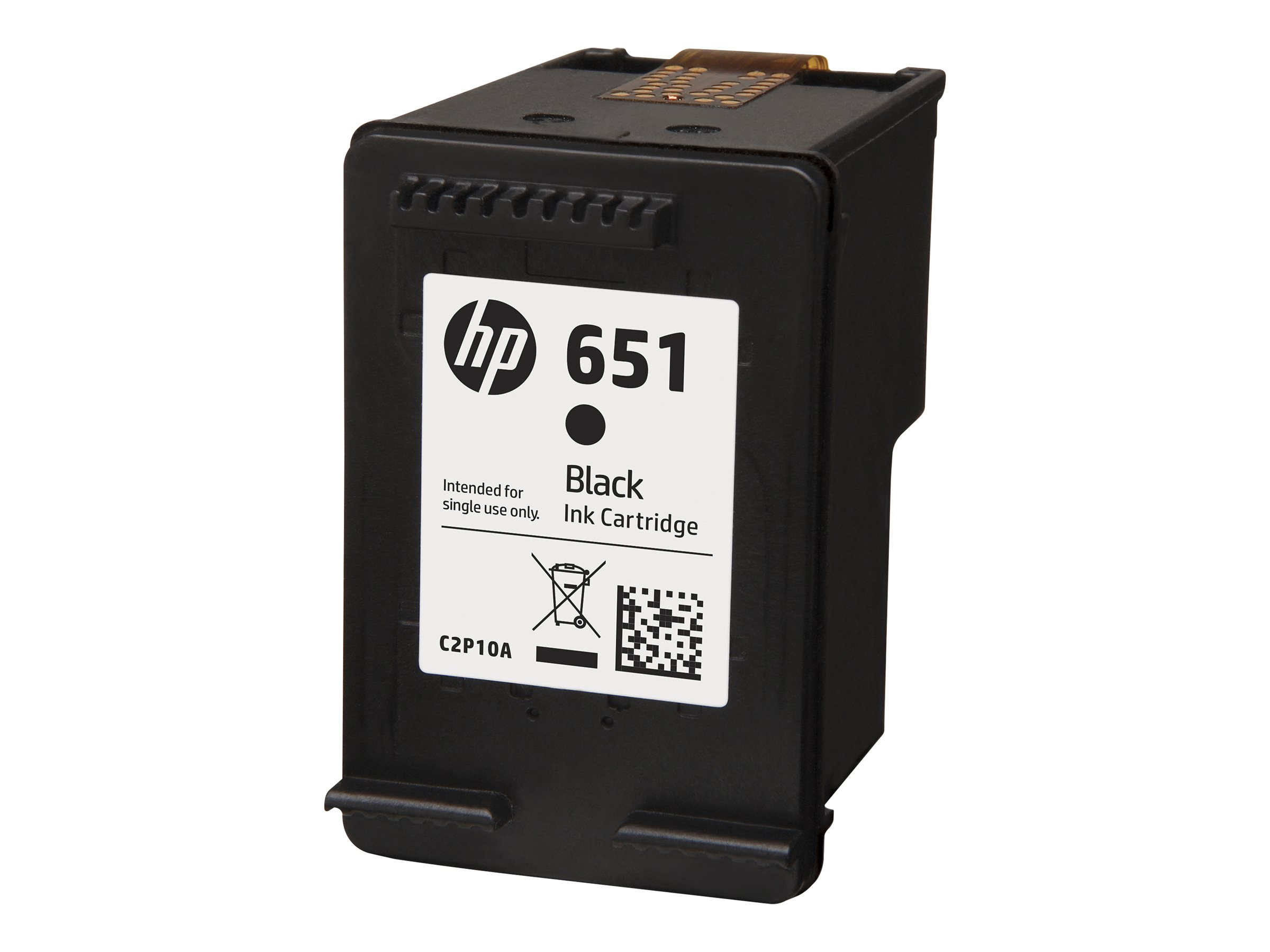 HP 651 Black Ink Cartridge, C2P10AE