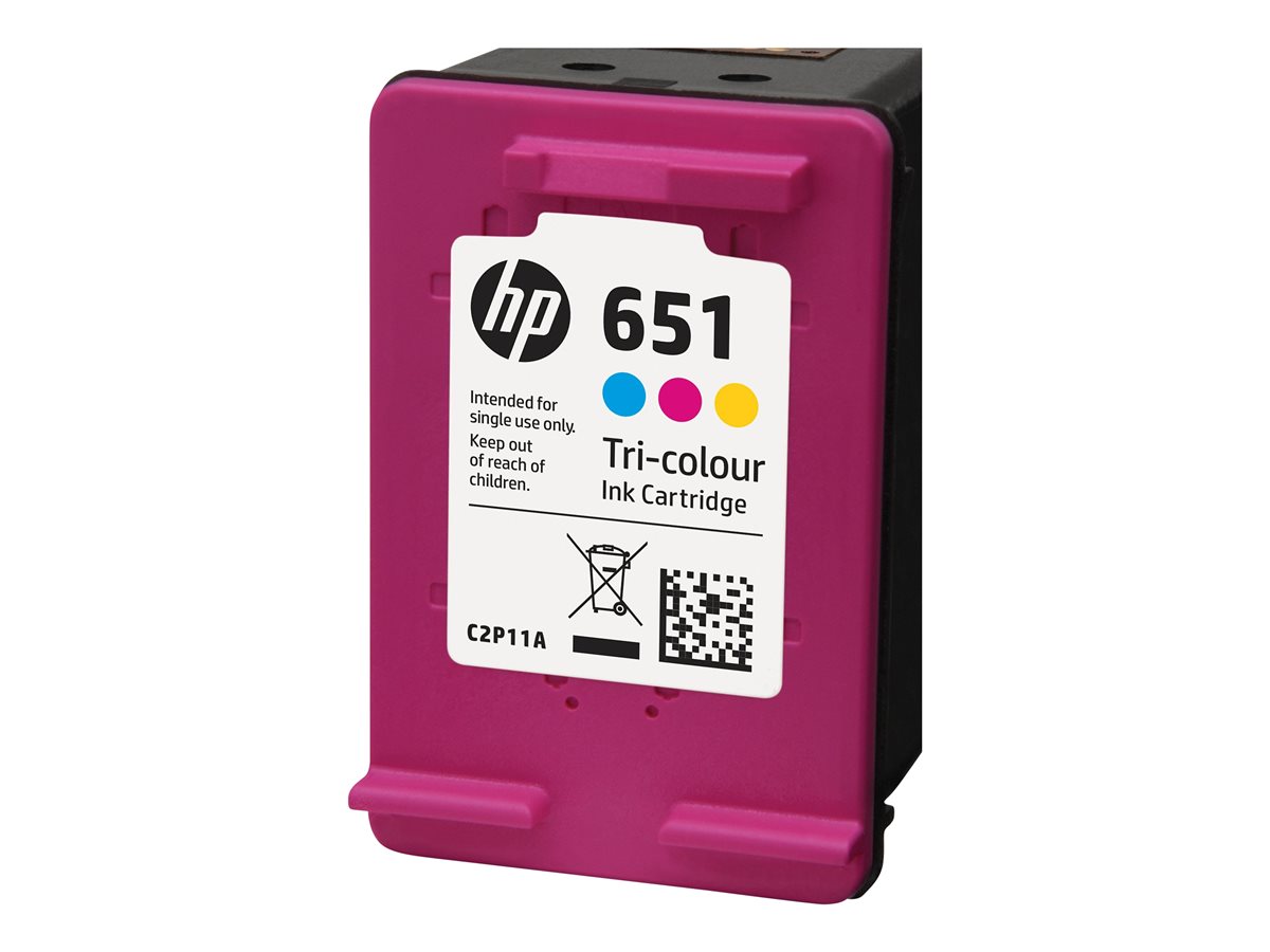 HP 651 Tri-colour Ink Cartridge, C2P11AE