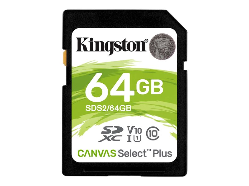KINGSTON 64GB SDXC Canvas Select Plus 100R C10 UHS, SDS2/64GB
