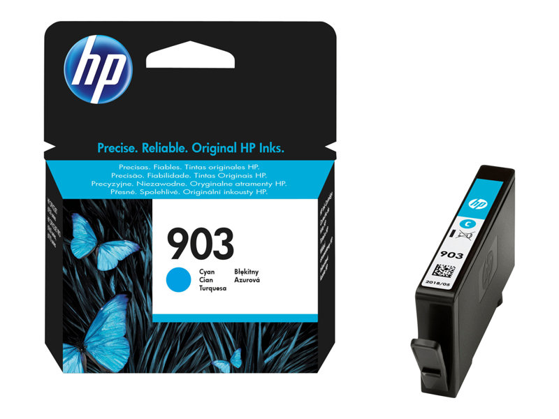 HP 903 Cyan Original Ink Cartridge, T6L87AE
