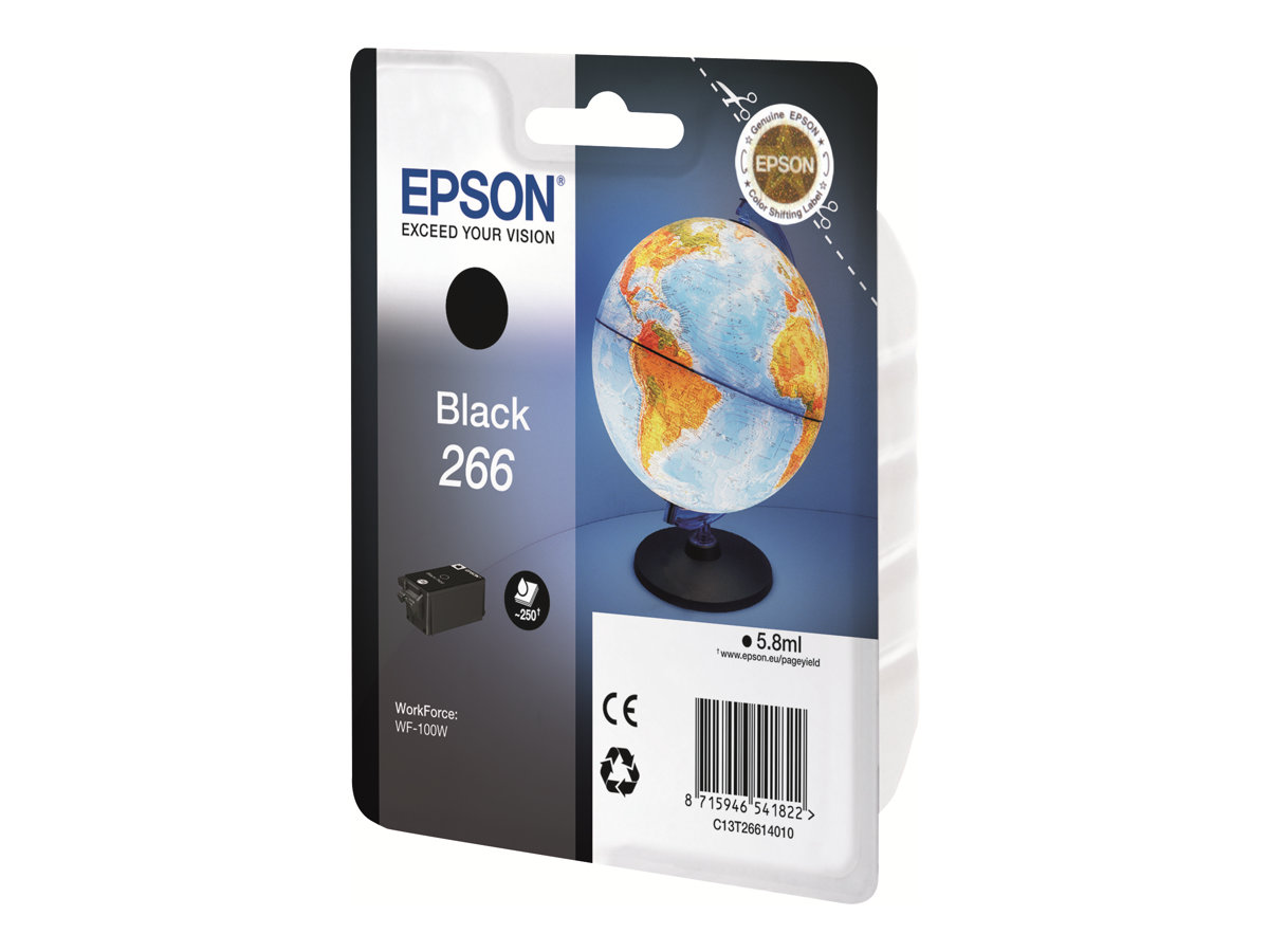 Singlepack Black 266 ink cartridge, C13T26614010