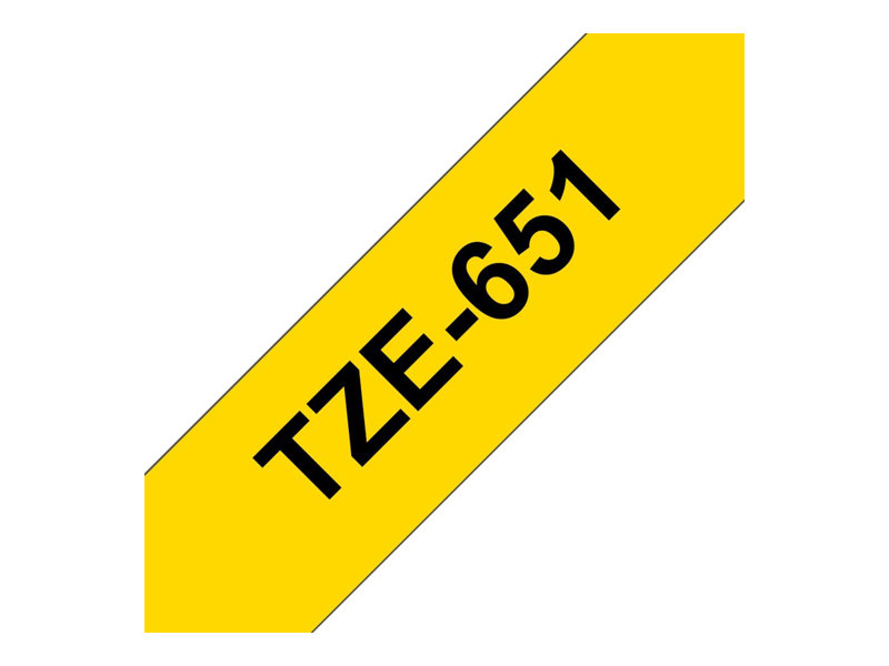 BROTHER TZE651 tape black/yellow 24mm 8m, TZE651