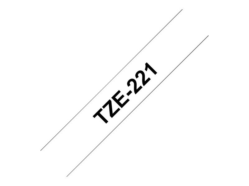 BROTHER TZE221 tape black/white 9mm 8m, TZE221