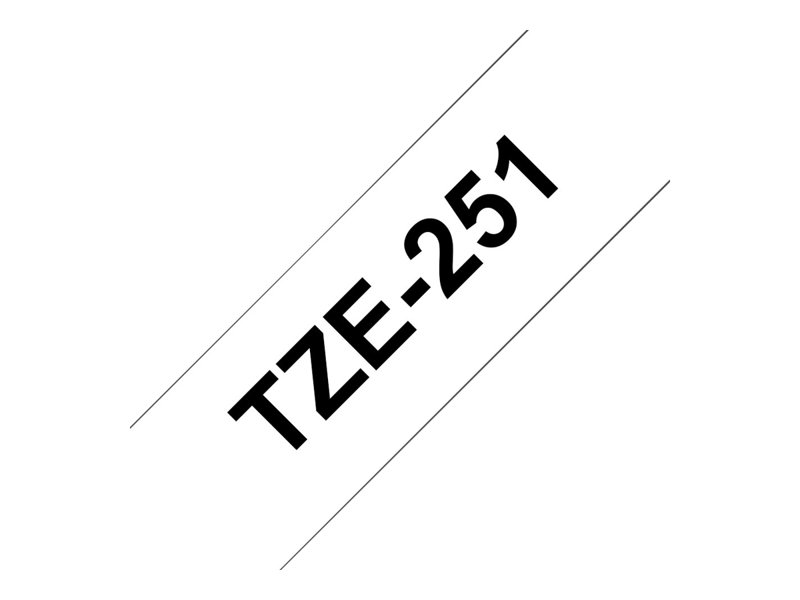 BROTHER TZE251 tape black/white 24mm 8m, TZE251