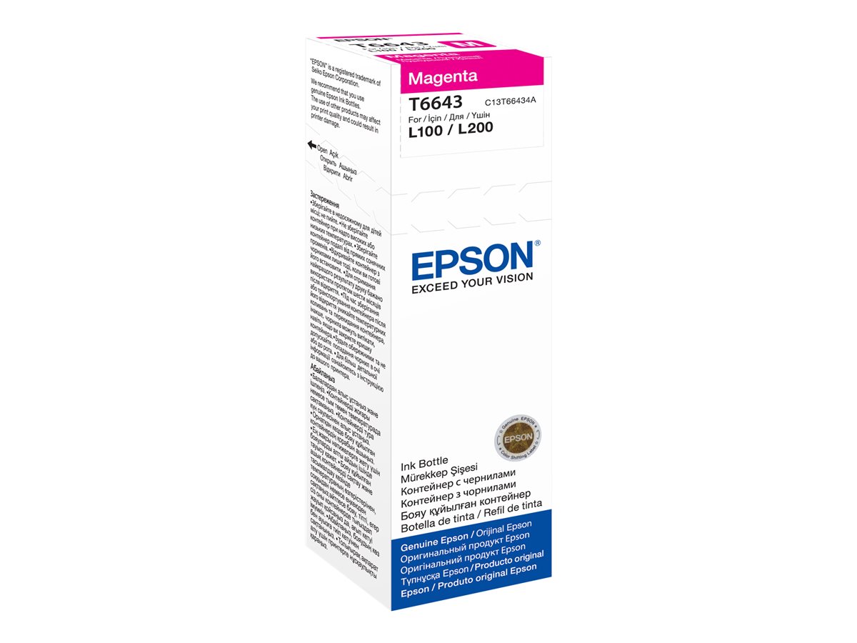 EPSON T6643 MAGENTA INK BOTTLE 70ML, C13T66434A