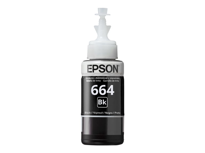 EPSON T6641 BLACK INK BOTTLE 70ML, C13T66414A