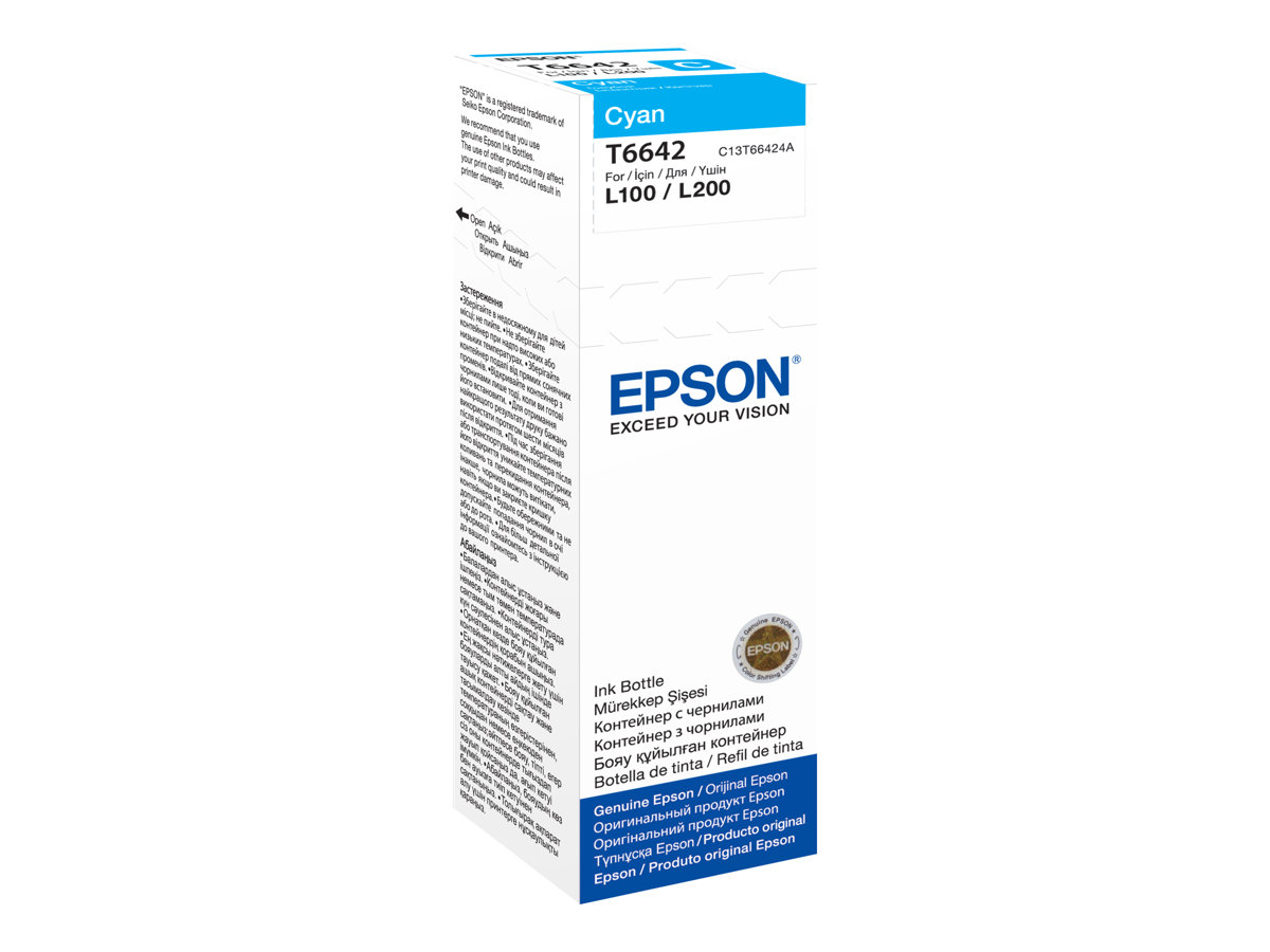 EPSON T6642 CYAN INK BOTTLE 70ML, C13T66424A