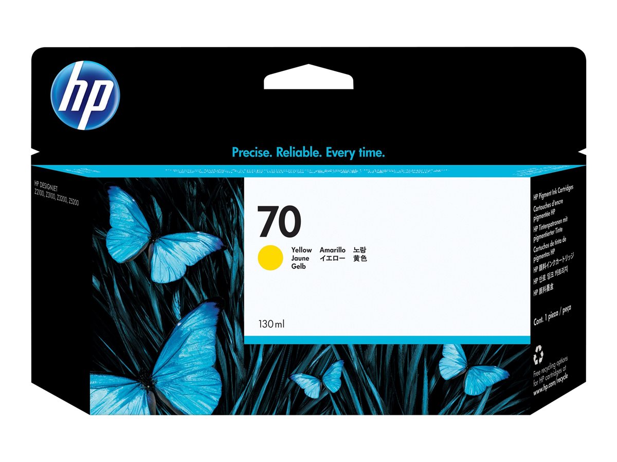 HP 70 ink yellow 130 ml Vivera, C9454A