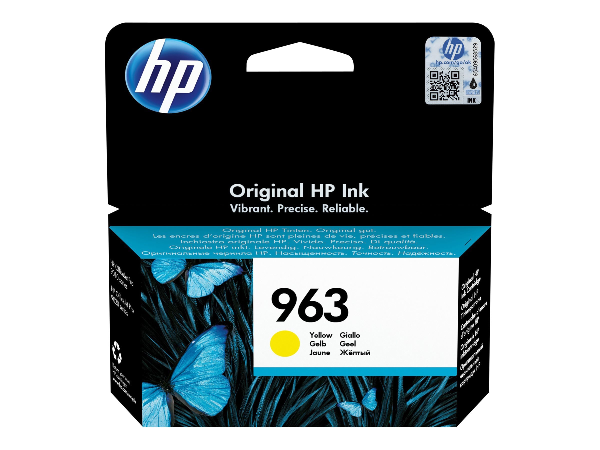 HP 963 Yellow Original Ink Cartridge, 3JA25AE#BGX
