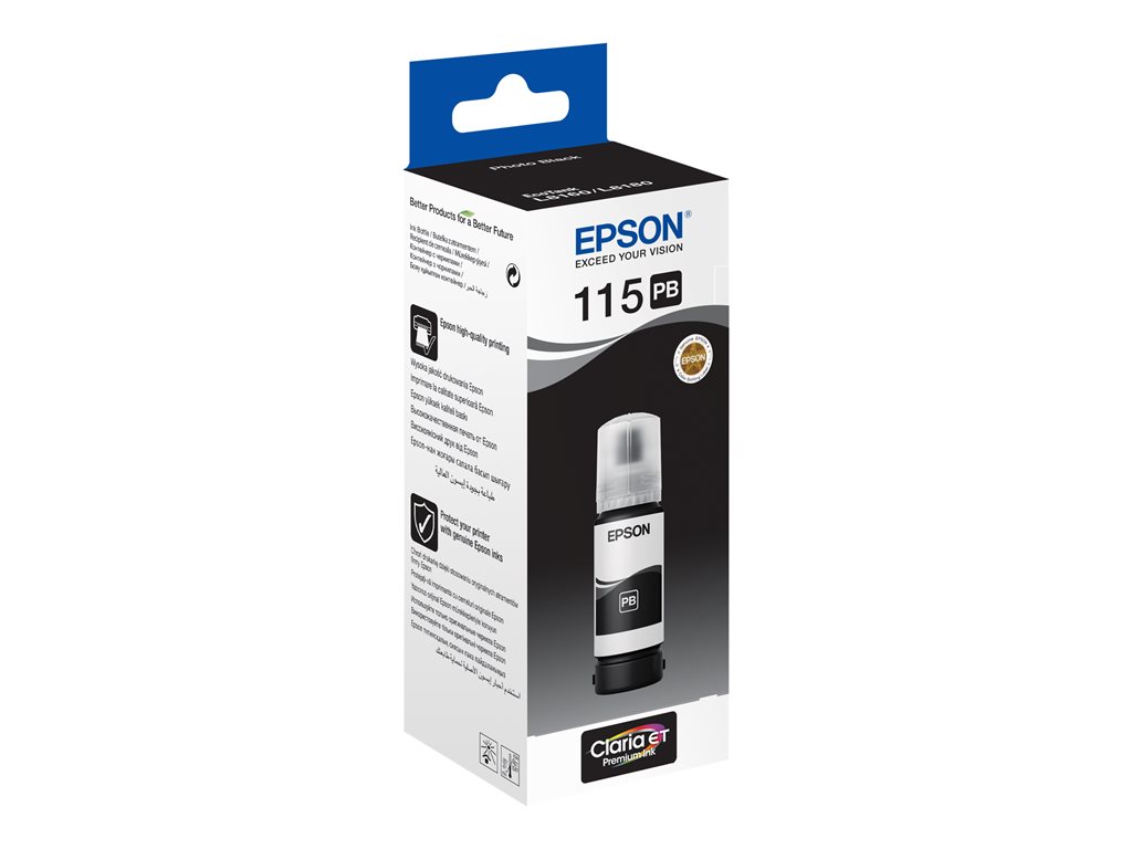EPSON 115 EcoTank Photo Black ink bottle, C13T07D14A