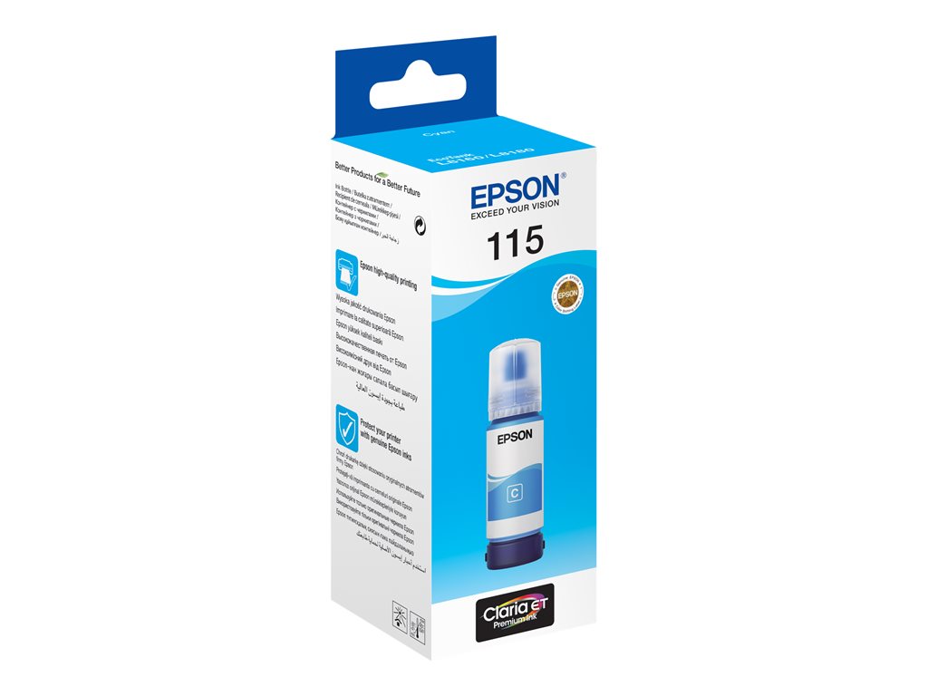 EPSON 115 EcoTank Cyan ink bottle, C13T07D24A