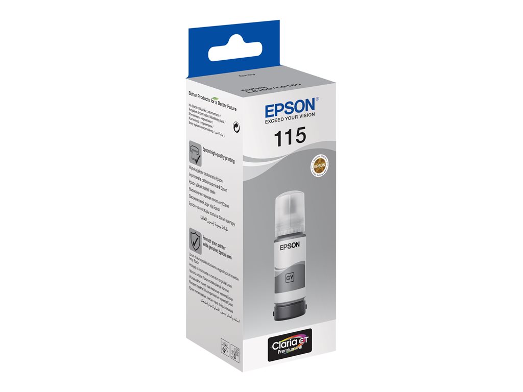 EPSON 115 EcoTank Grey ink bottle, C13T07D54A