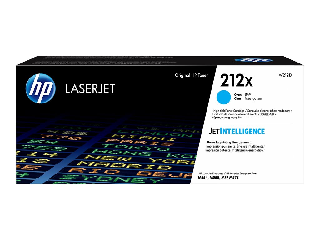 HP 212X High Yield Cyan Original Toner, W2121X