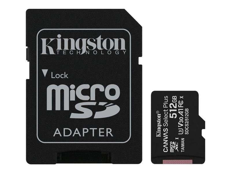KINGSTON 512GB micSDXC Canvas SelectPlus, SDCS2/512GB