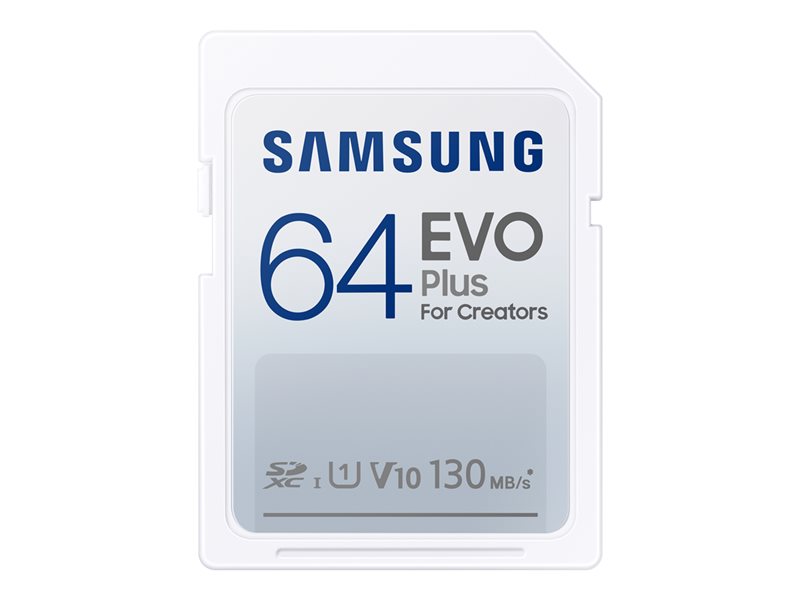 SAMSUNG EVO PLUS SDXC Memory Card 64GB, MB-SC64K/EU
