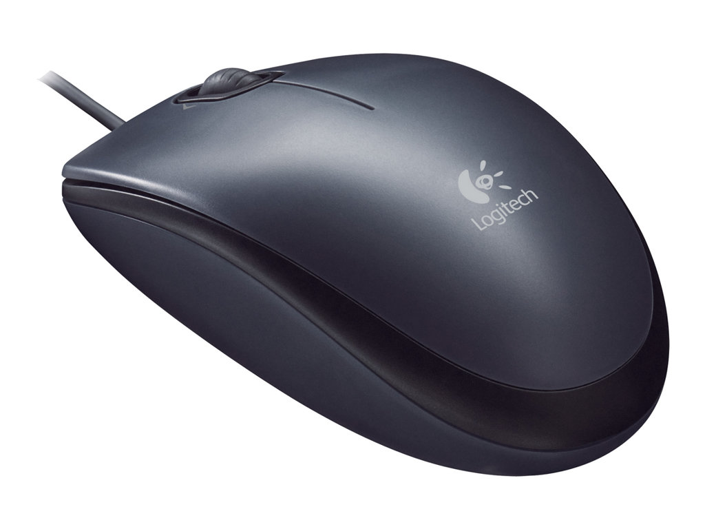 LOGI M90 corded optical Mouse grey, 910-001793